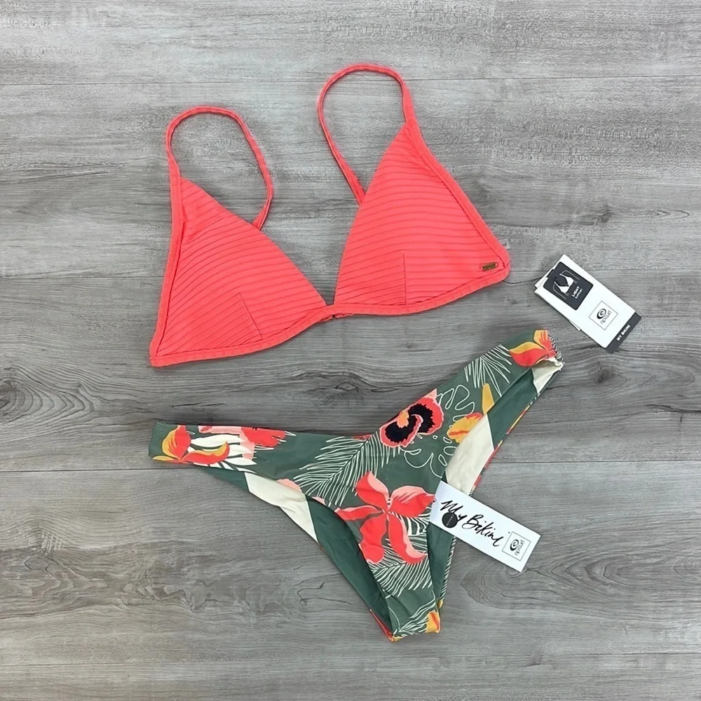 ☀️RIP CURL☀️ PREMIUM SURF BANDED FIXED TROPIC COAST SKIMPY REVERSIBLE BOX